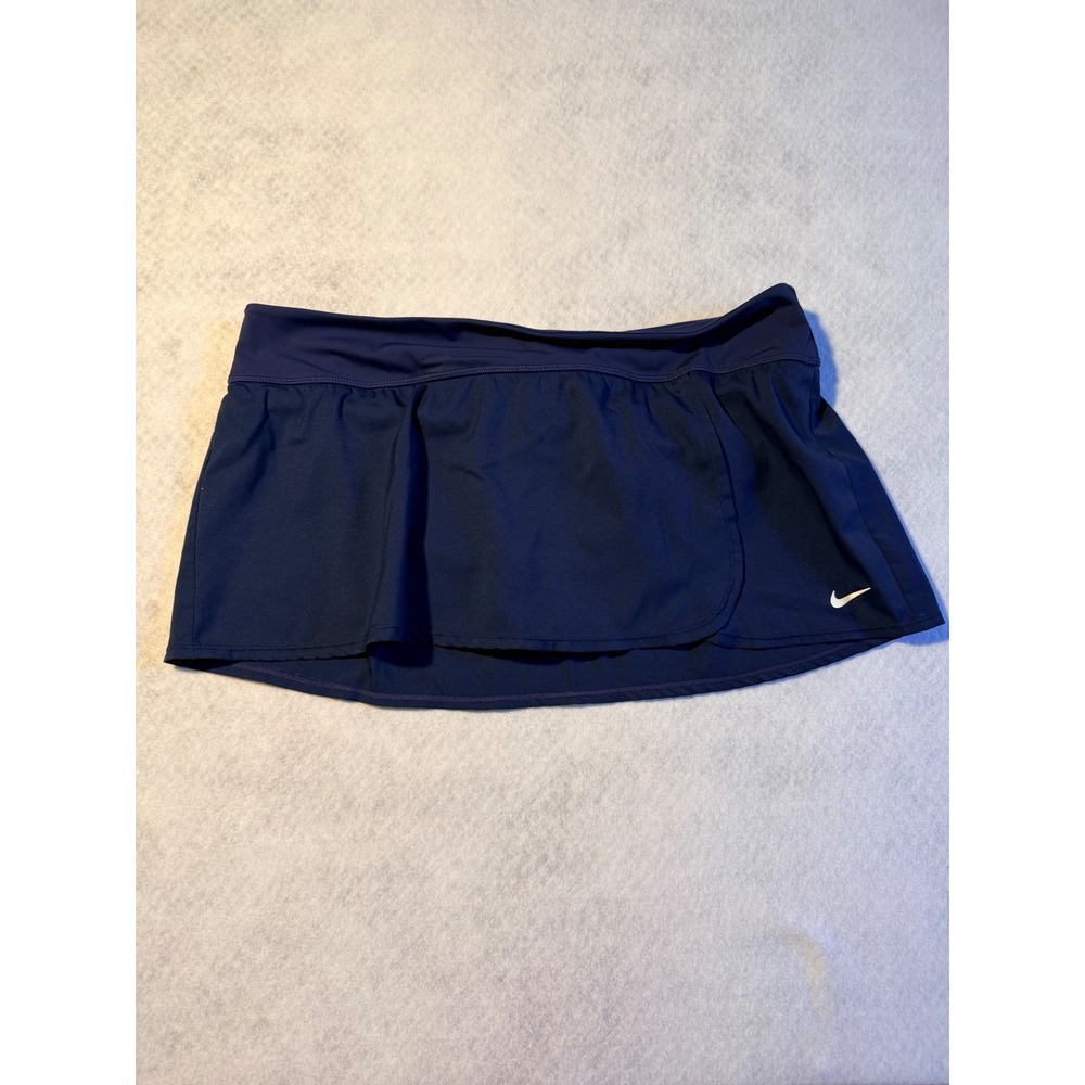 Nike Womens Navy Blue Athletic Tennis Golf Running Skort Size XL Zipper Pocket